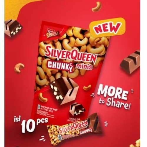 Silverqueen Chunky minis pouch isi 10 coklat jajan