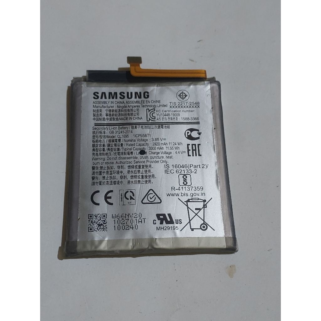 baterai samsung a01 second original cabutan