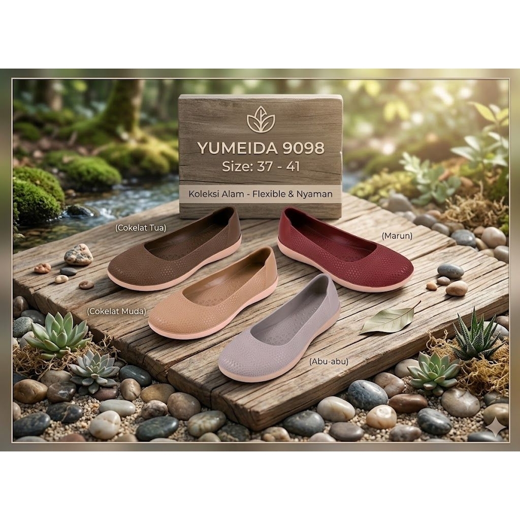 yumeida LD 9098L, Sepatu Pantofel Wanita nyaman di pakai.