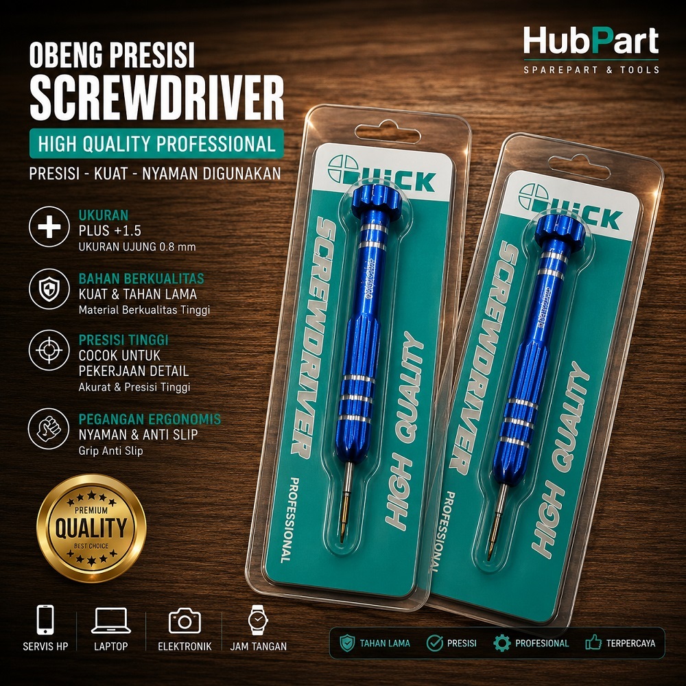Obeng Quick 868 IP 0.8 Profesional Tool Servis HP iPhone Android Presisi Tinggi Pembuka Baut PCB Ele
