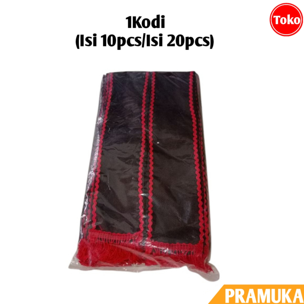 1Kodi (Isi 10pcs/Isi 20pcs) Selempang TKK Merah (Penggalang) Pramuka / Slempang TKK / Tetampan TKK P