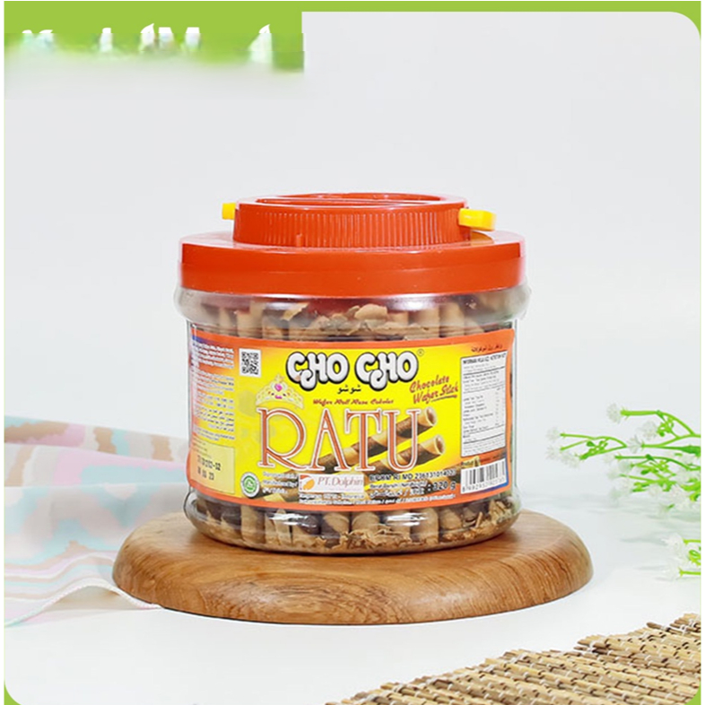 Cho Cho Ratu Wafer Roll | Wafer Roll Rasa Coklat & Strawberry Dari PT Dolphin | 320 gr