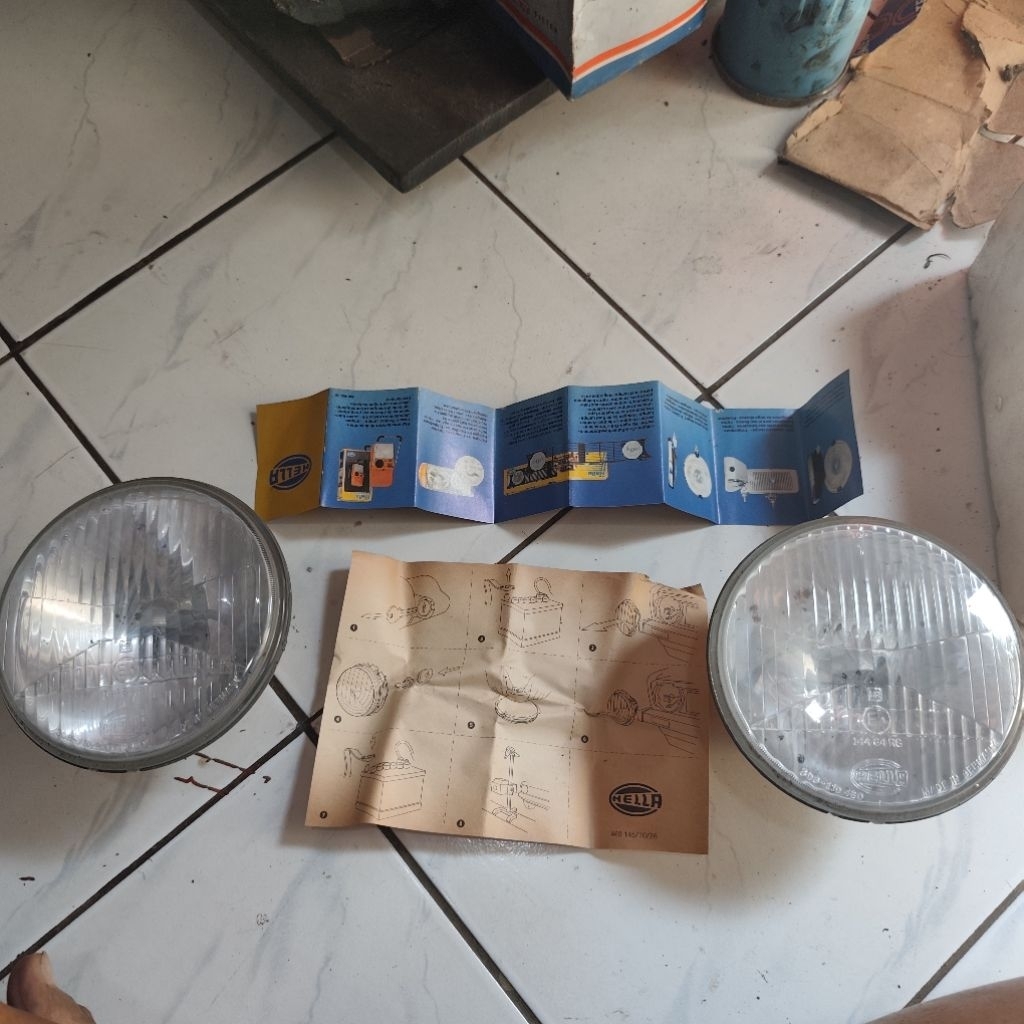 reflektor hella h4 baru stok lama