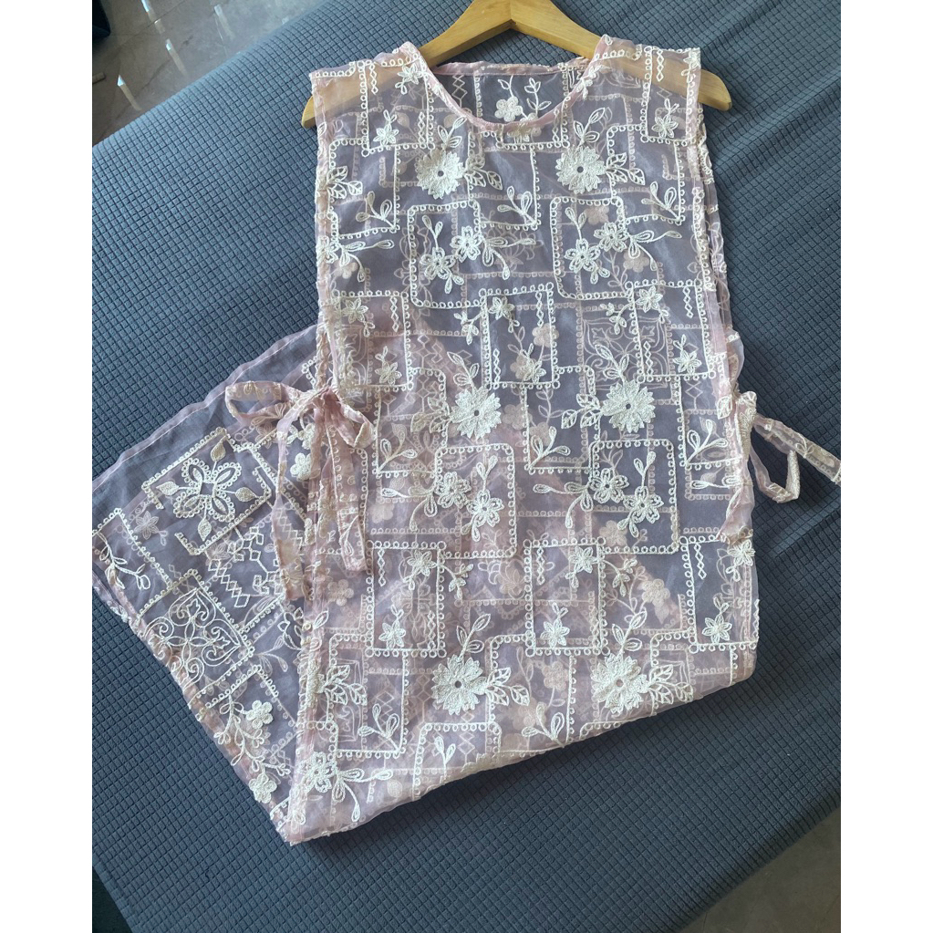 Vest Outer Papersilk/Organza Bordir