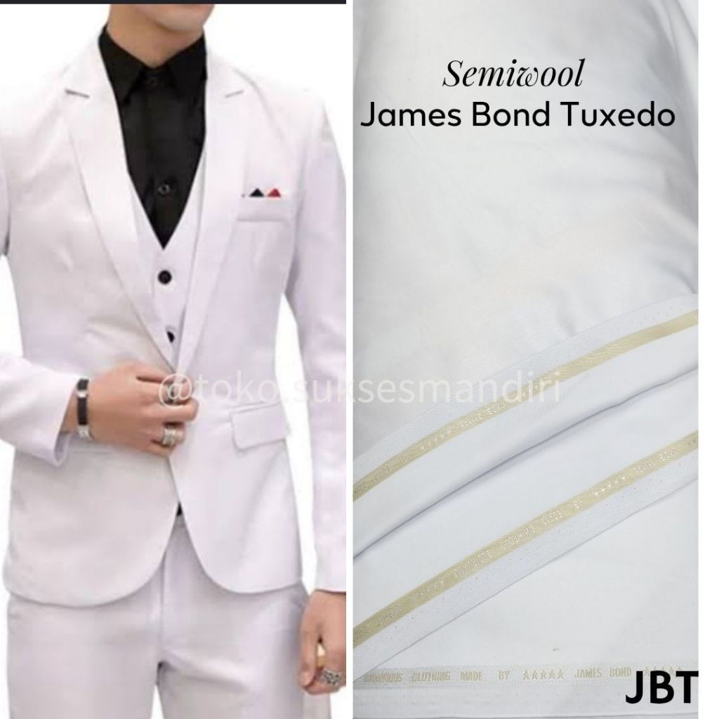 [JBT] BAHAN KAIN JAS JAMES BOND TUXEDO / BAHAN KAIN JAS PUTIH HALUS / SEMIWOOL JAS FORMAL / BAHAN JA