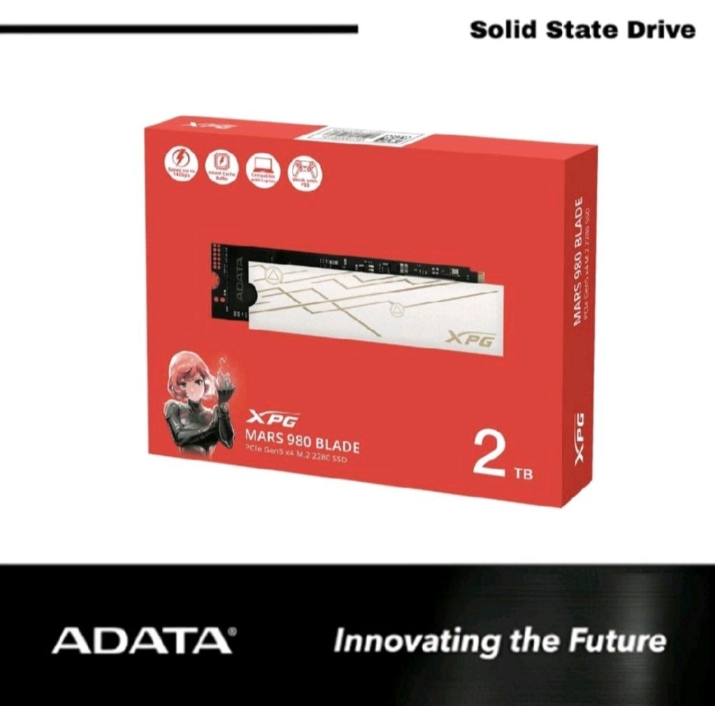 ADATA SSD NVME GEN5 MARS 980 BLADE 2TB PCIE 5.0 M.2 2280