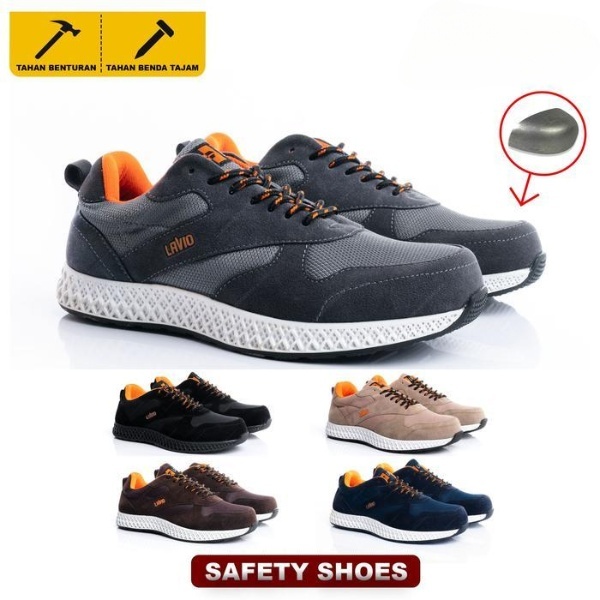 Eiger - Sepatu Safety Pria Casual Outdoor Sport Sneaker Touring Adventure Shoes Ujung Besi Alden