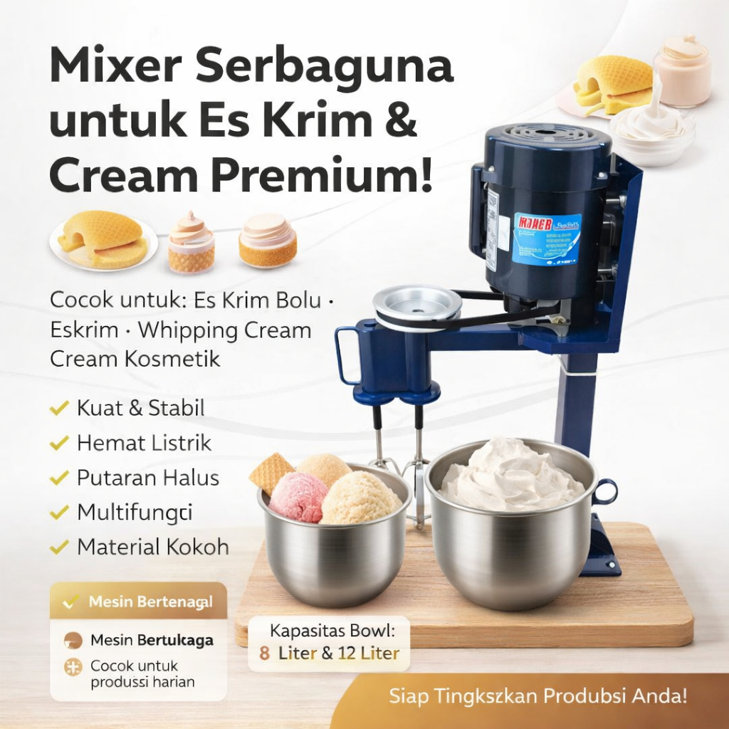 Mesin Pengaduk Adonan Roti/MIXER SPIRAL 10 LITER / MIXER TELUR LISTRIK / MIKSER ROTI