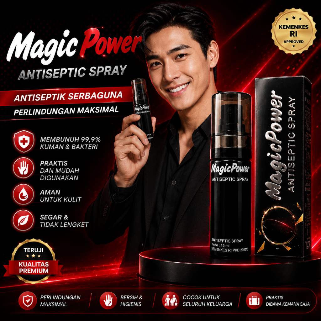 Tissue Magic Spray Antiseptik Magic Power Semprotan Antibakteria 1 Botol 15Ml
