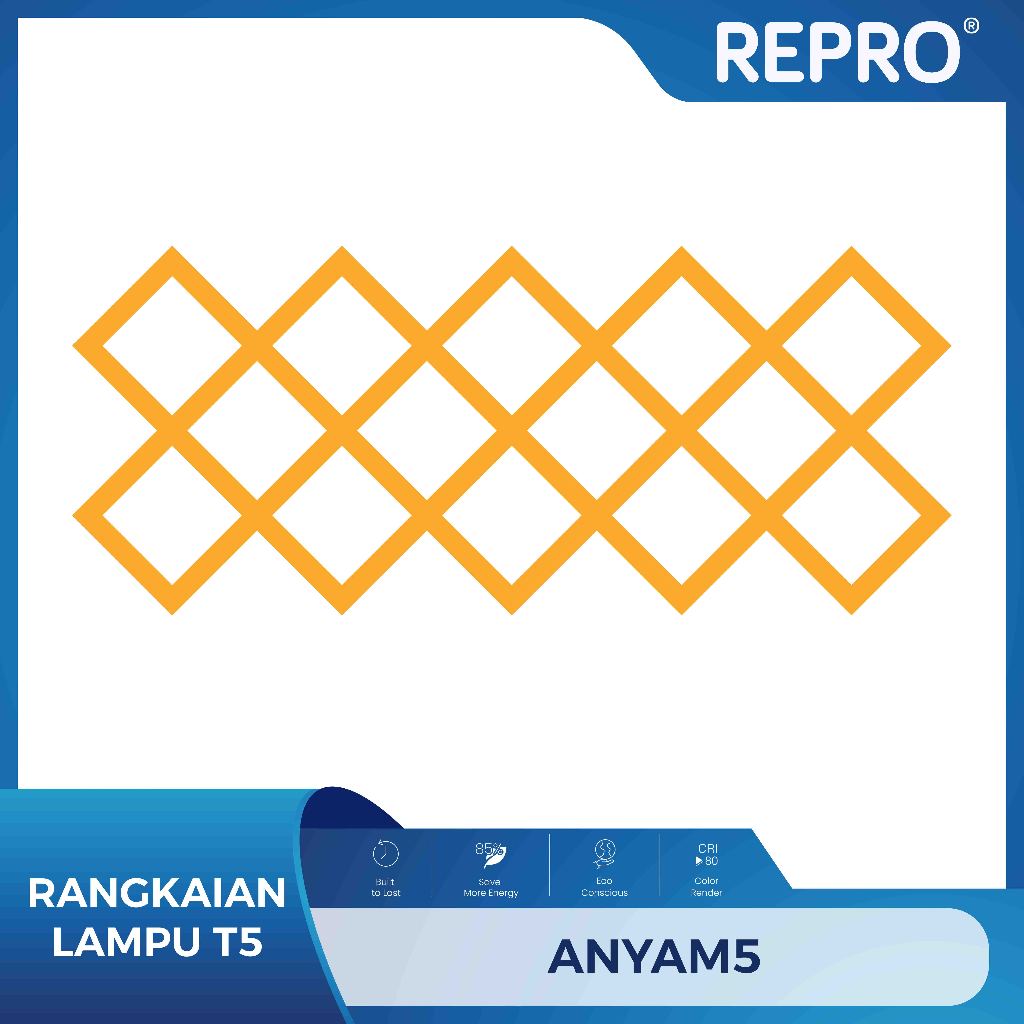 REPRO Rangkaian Lampu T5 LED Anyam5 All in Connector Lampu Adaptor Kabel
