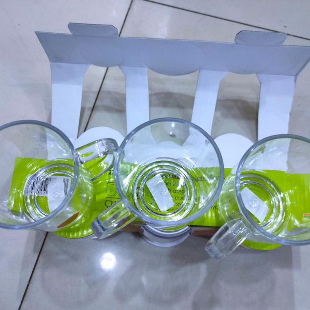 gelas akrilik 270ml | gelas melamin golden dragon bening