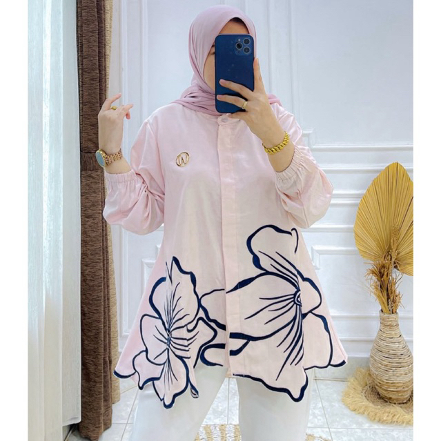 Atasan winody Edelwiis bordir bunga By winody Original