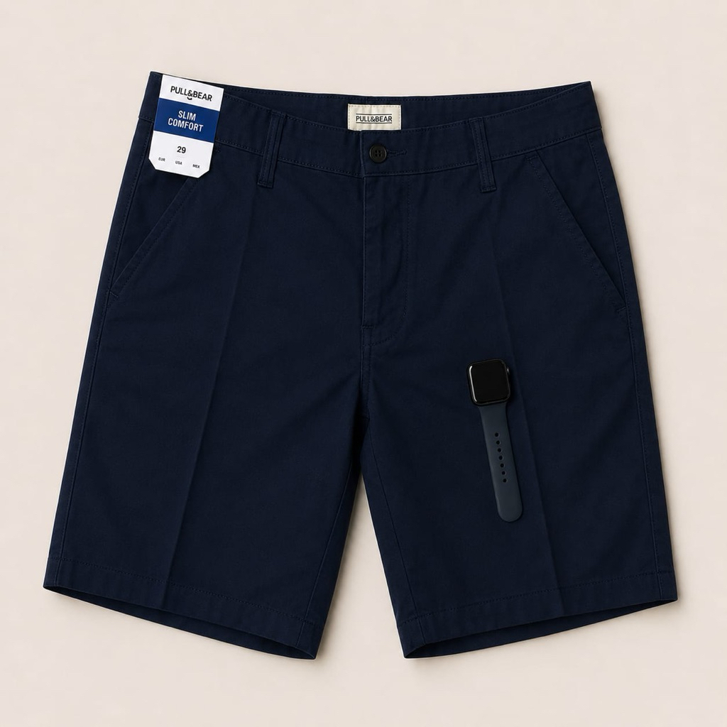 Celana Pendek Pria Pull&Bear Navy