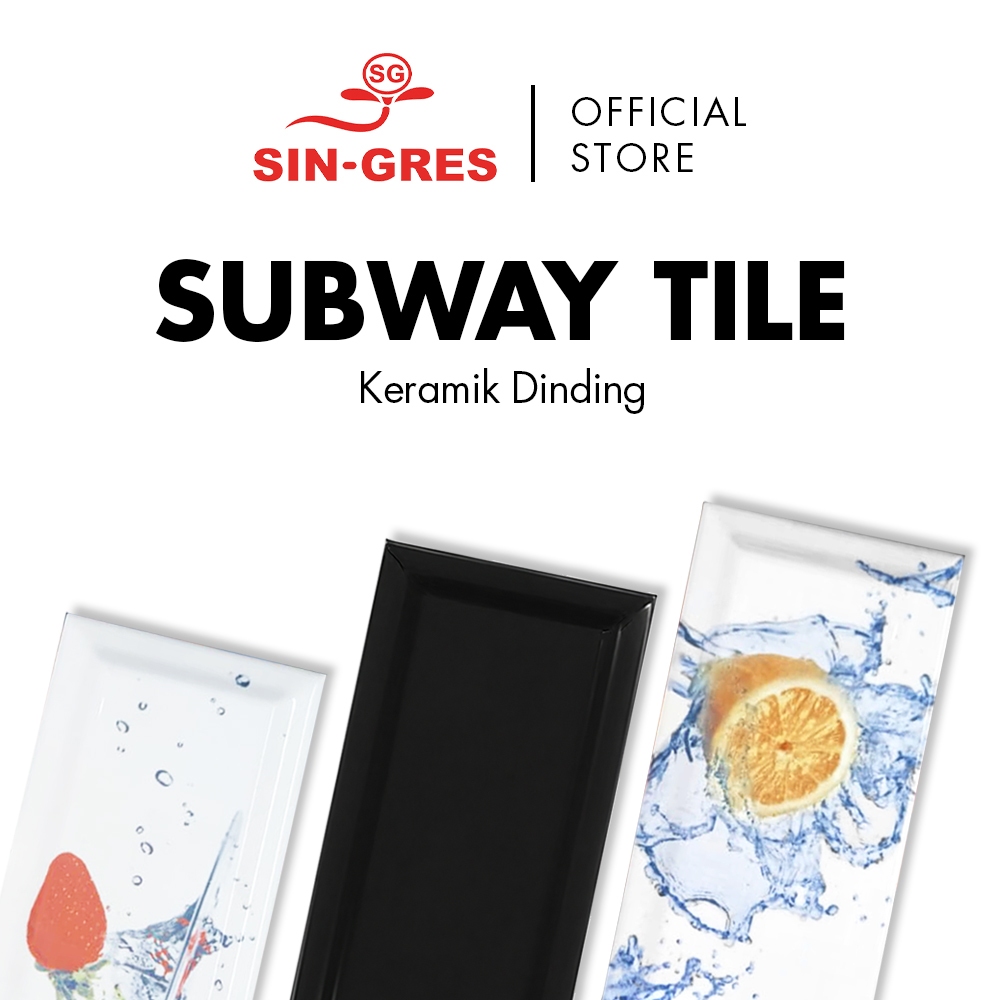 Sin-Gres Keramik Subway Tile Bevel Ukuran 7,5 x 15