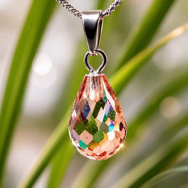 Kalung Zultanite Asli Turki Premium | Color Changing Crystal Necklace Wanita | Stainless Steel | Fre
