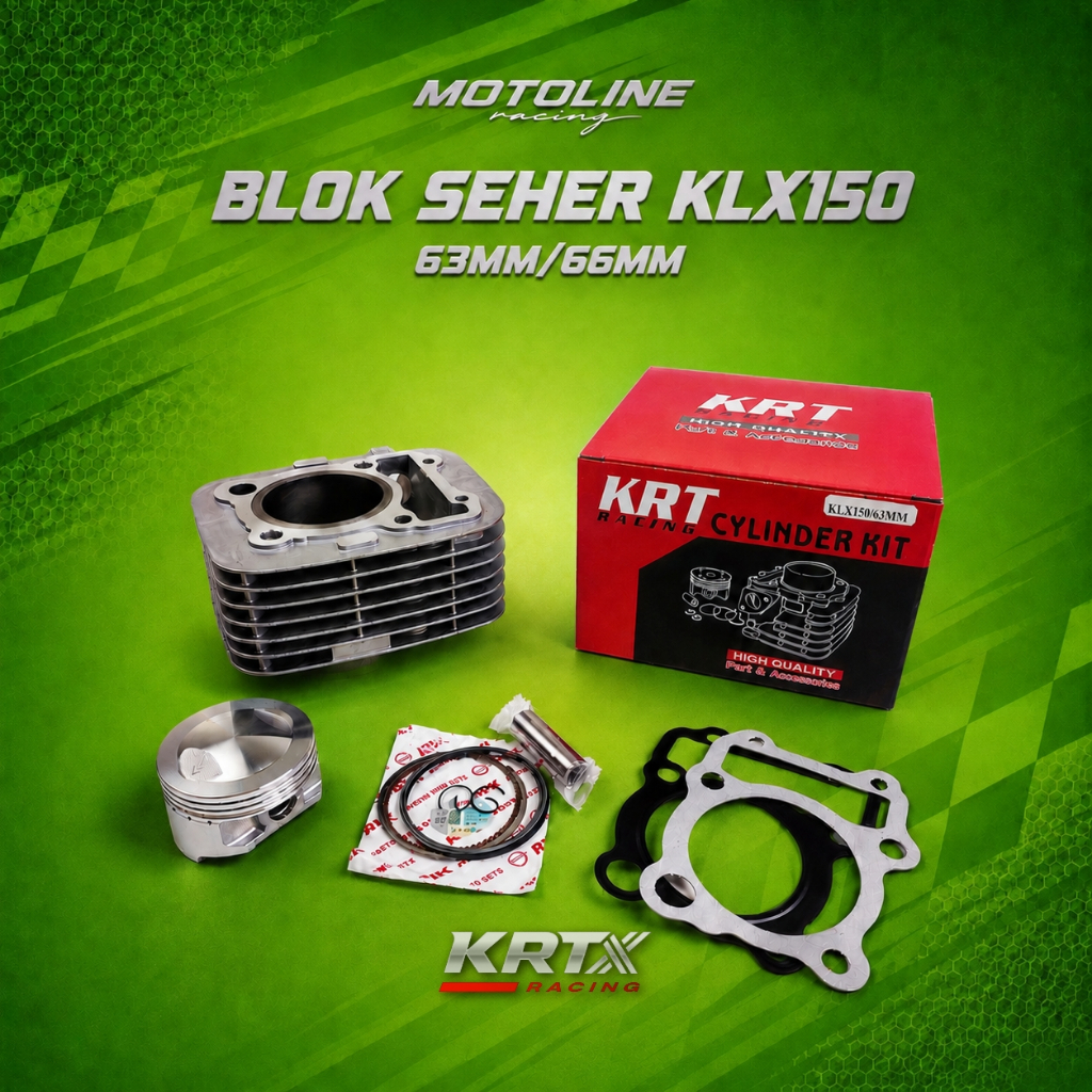 BLOK SEHER PAKET BORE UP KAWASAKI KLX 63MM 66MM KRT