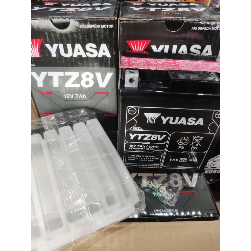 YTZ8V 12V 8A AKI YUASA ORIGINAL AKI CBR250RR AKI R25 AKI MT 25 AKI FORZA 250 AKI VESPA MATIC AKI XMA