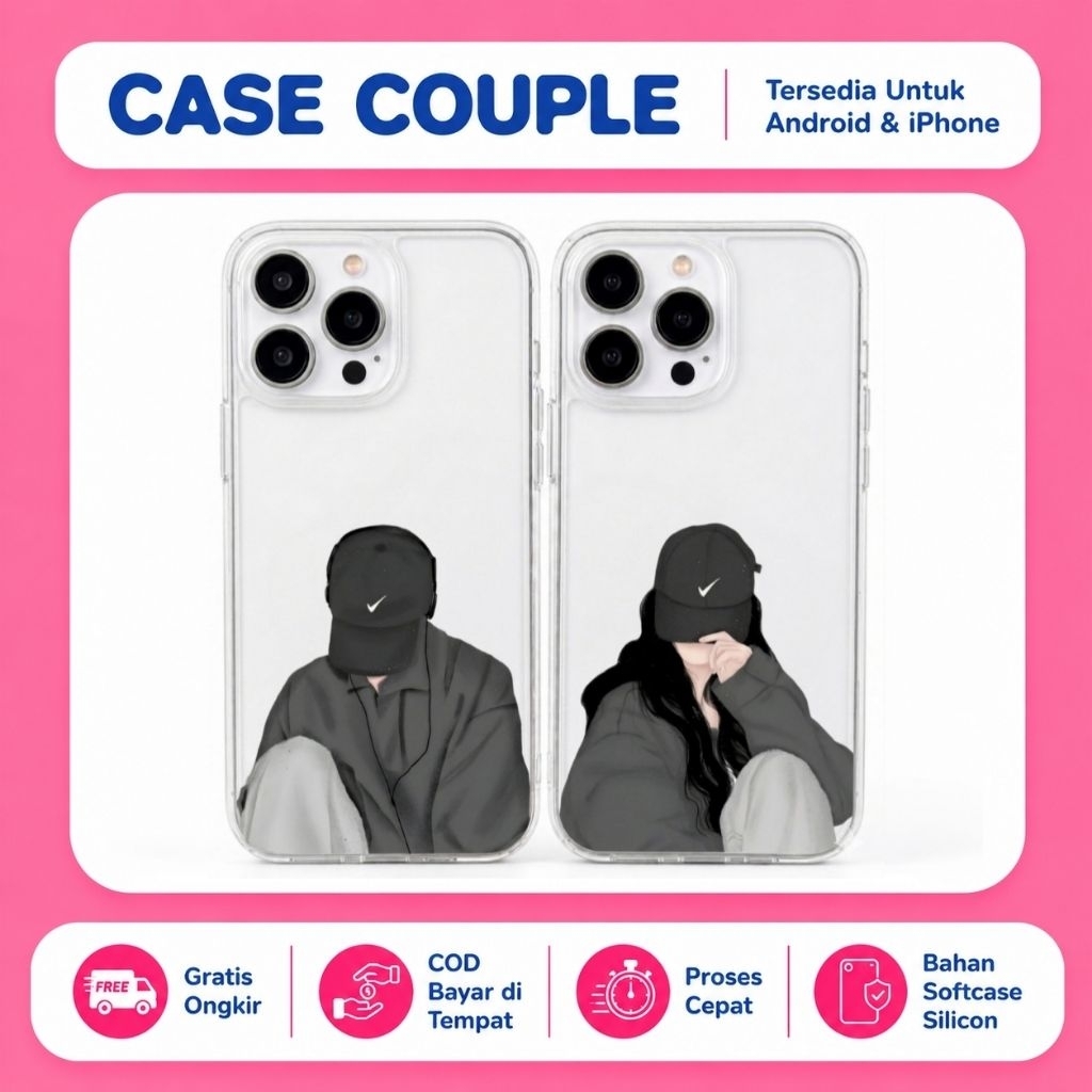 Custom Case Desain Couple All Type Hp Android & iPhone Bahan Softcase Silikon