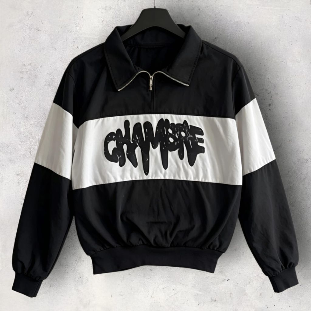 Sweater Rugby Halfzip Pria Wanita Chambre Premium Zipper Fleece Nyaman Sweater Unisex