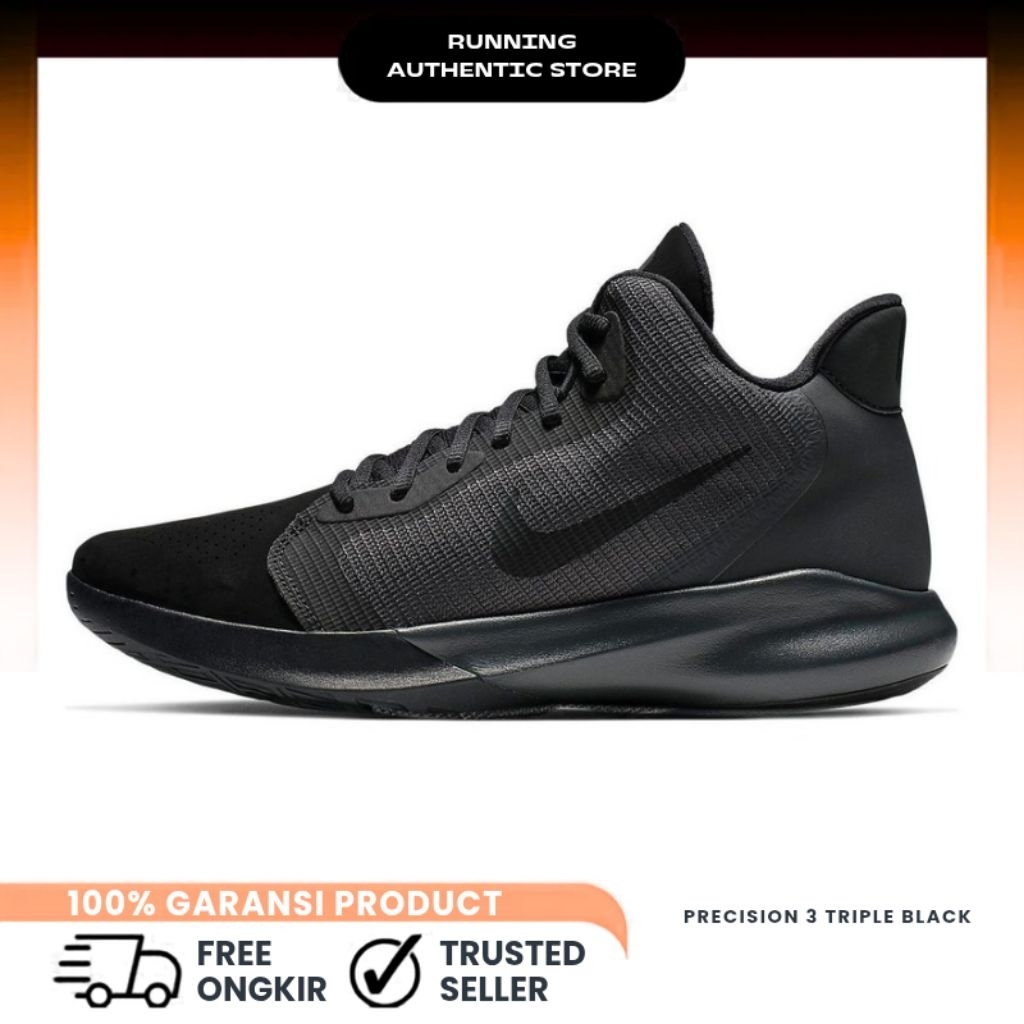 Sepatu Basket Precision 3 Triple Black