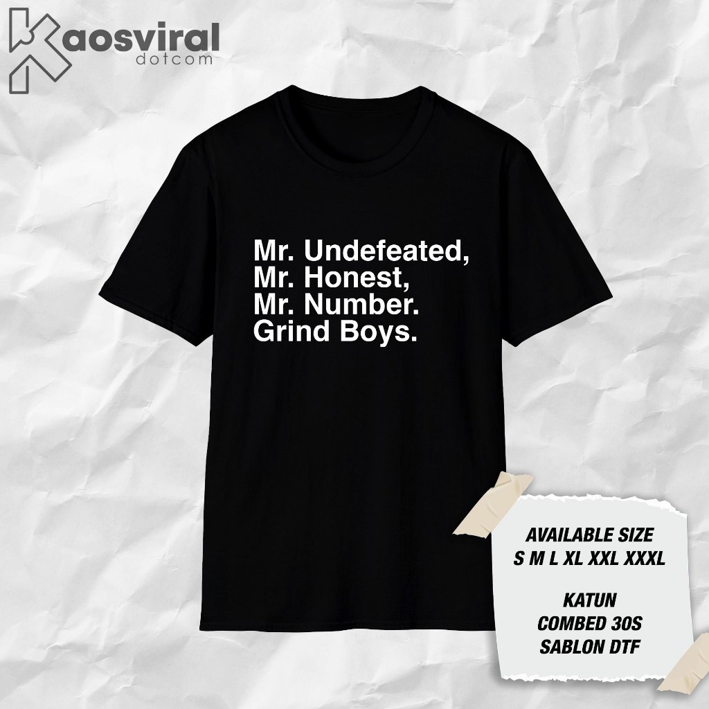 Baju Kaos Gofar Hilman Grind Boys - Baju Distro Pria Wanita Unisex Combed 30s Lengan Pendek Jumbo [K