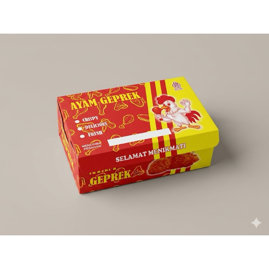 Dus ayam geprek kardus paling dicari
