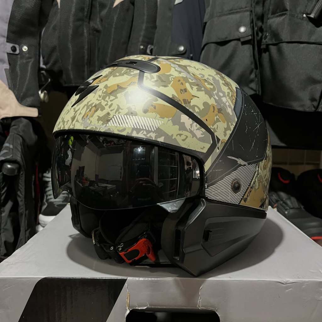 2ND HELMET SCORPION EXO COMBAT OPEX MATT GREY BROWN