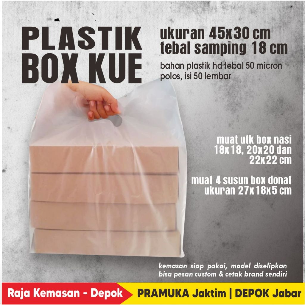 Plastik Box Donat Isi 4 Box, Plastik Box Kue Tahan Robek