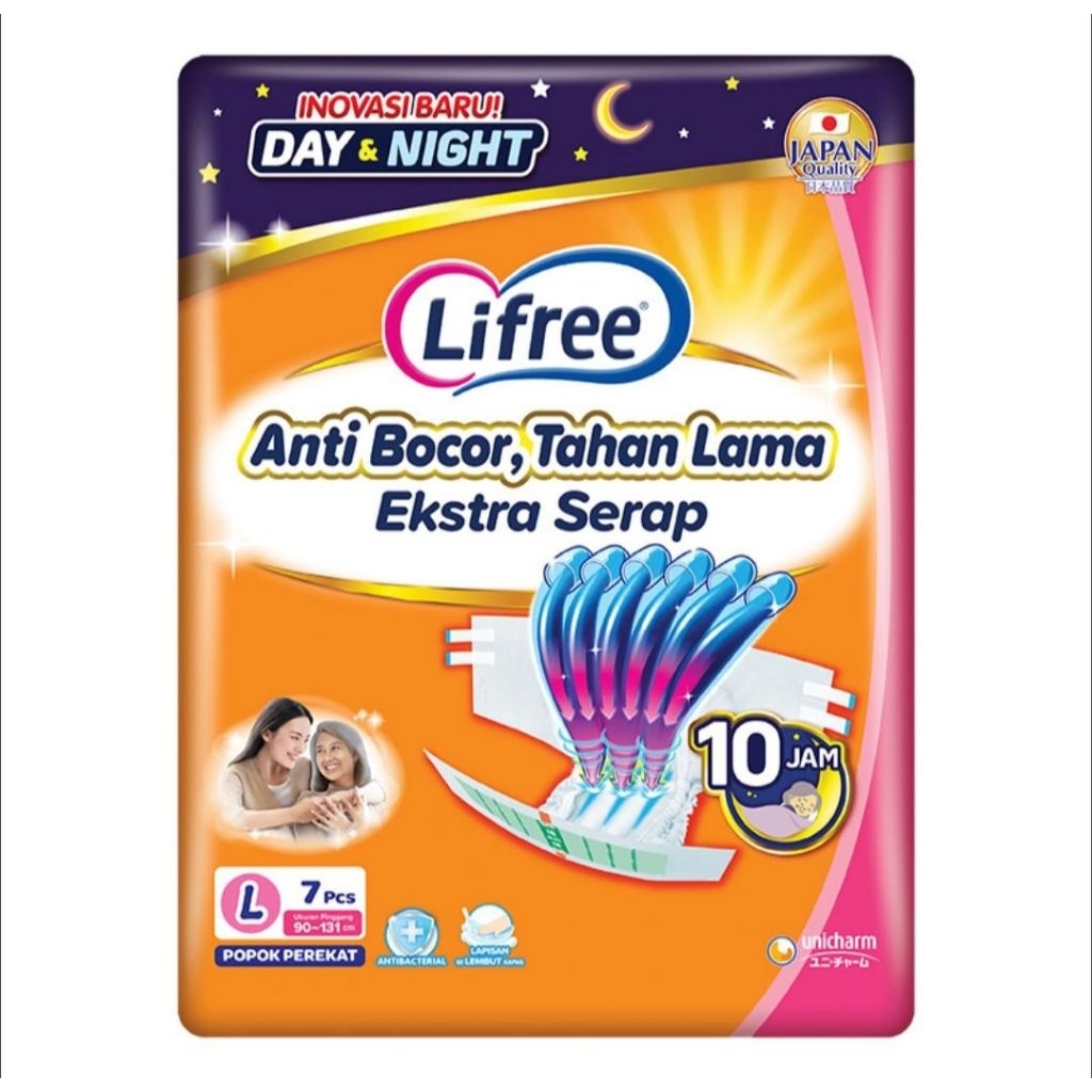 Lifree Popok Perekat Lansia L-7/Popok dewasa