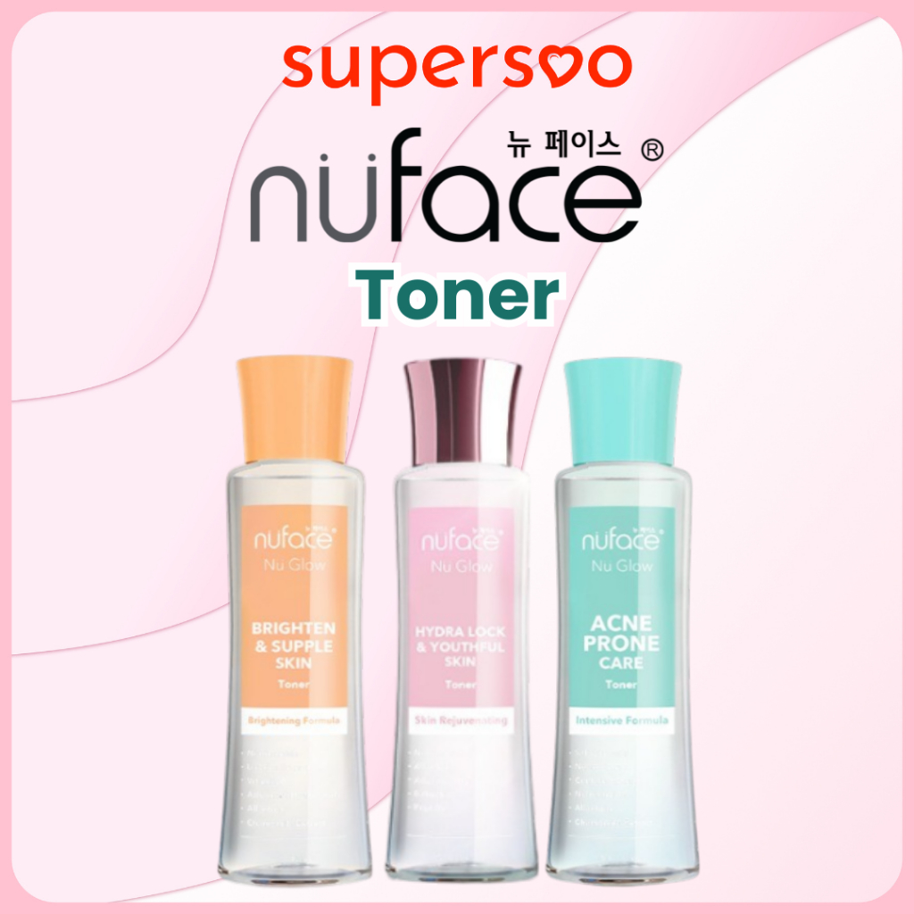 Nuface Nu Glow Toner / Face Toner / Brighten & Supple Skin - Hydra Lock & Youthful - Acne Prone Care