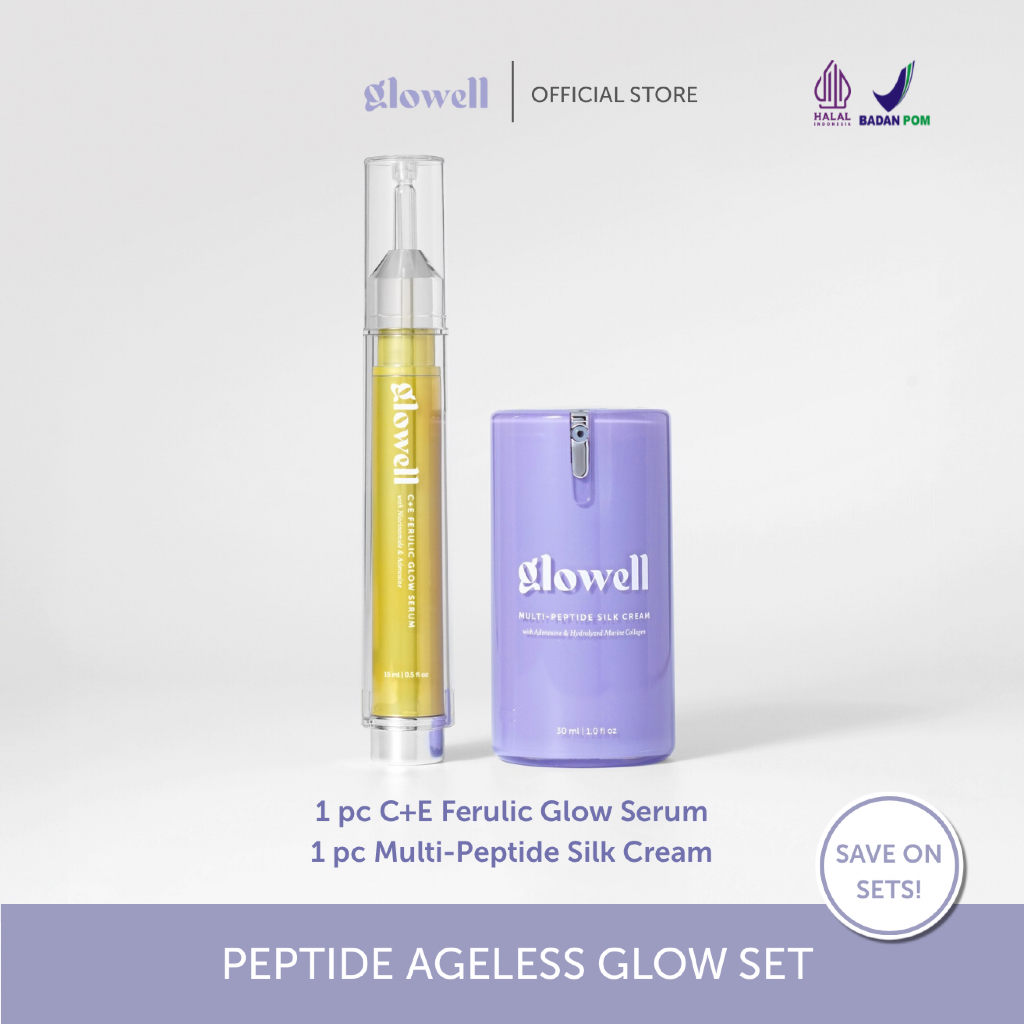 GLOWELL Peptide Ageless Glow Set | Serum Moisturizer
