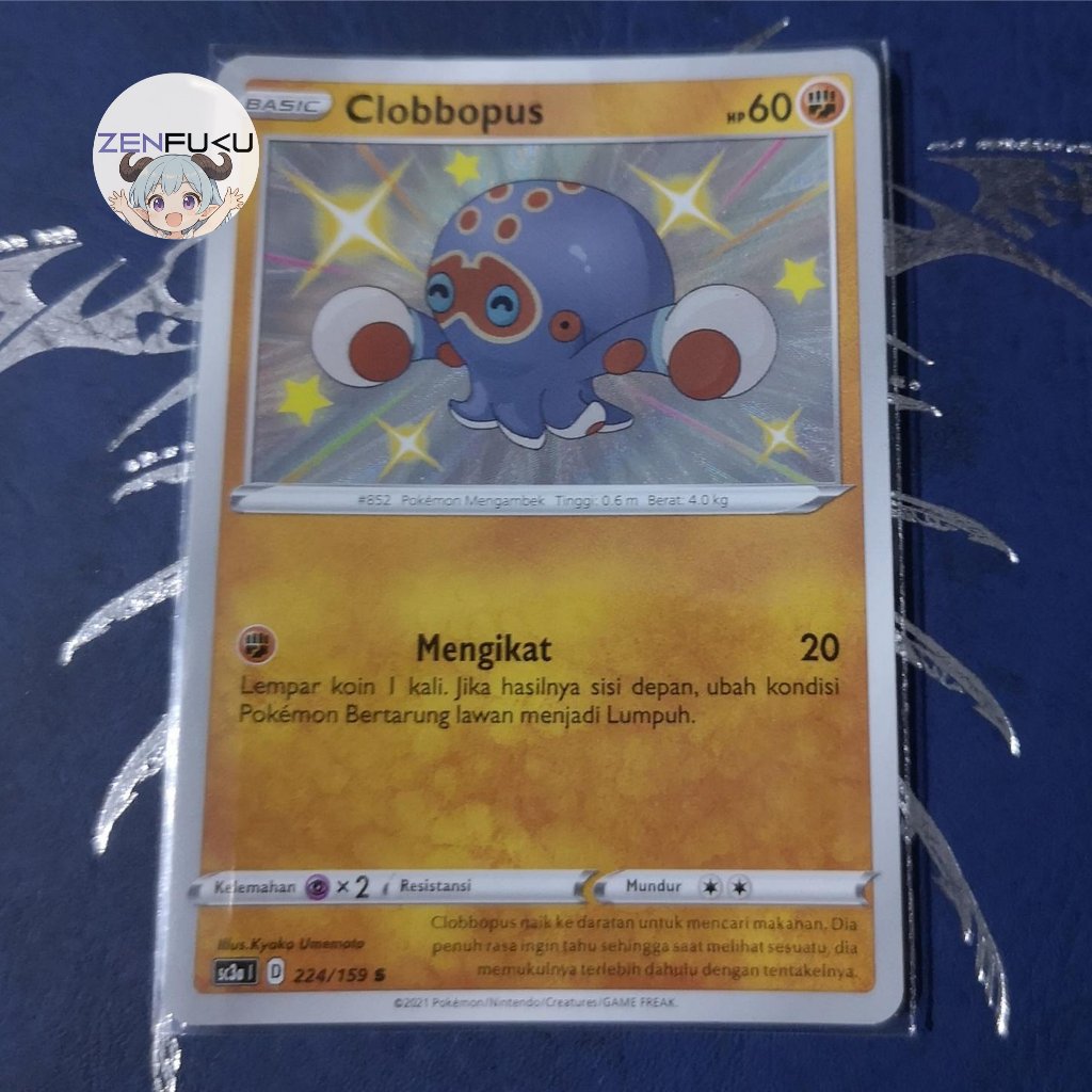 Shiny Pokemon Clobbopus Pokemon TCG indonesia