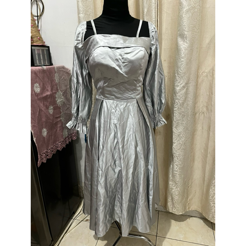 preloved dress biru wardah