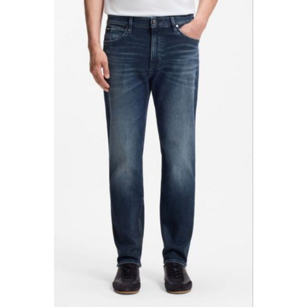 boss hugo boss jeans pria wanita regular fit dark blue size 30/31 preloved katun