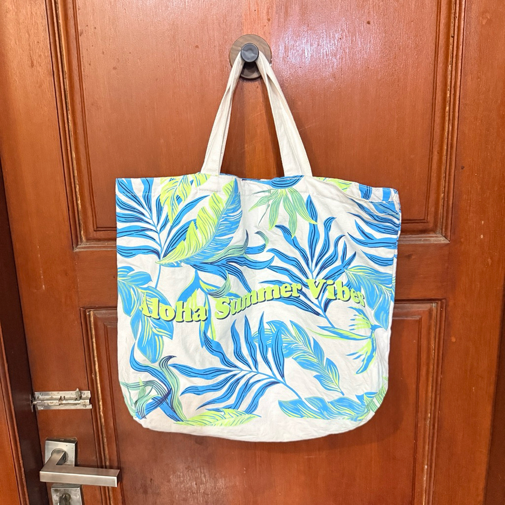 Tas Tote Kanvas Miniso