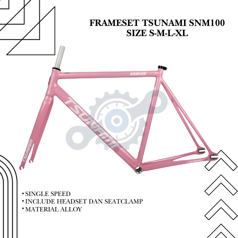 Frame Tsunami SNM100 Pink-Frameset Tsunami snm100 Single Speed