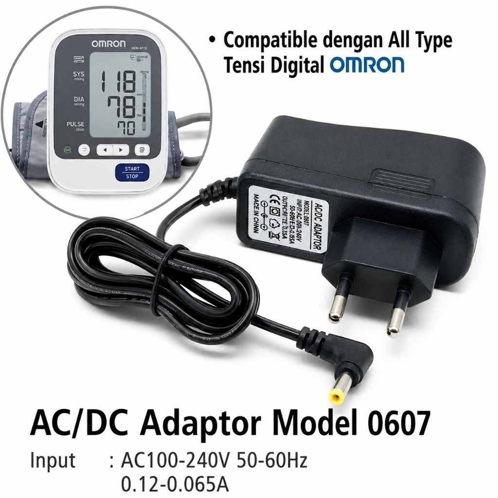 Adaptor/adaptor omron 6v untuk tensimeter omron 8712/7203 tensi omron adaptor