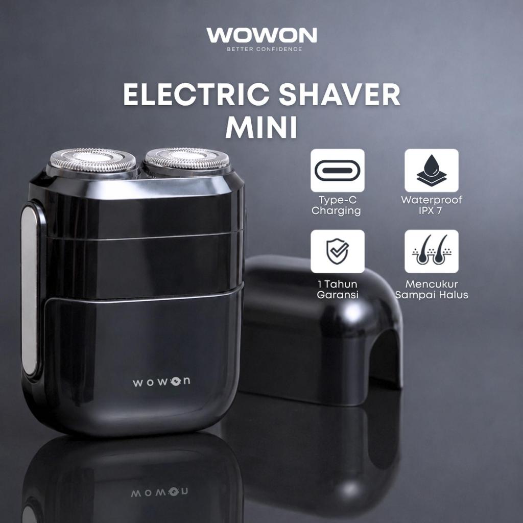 WOWON Electric Shaver Mini - Alat Cukur Elektrik Portable Dual Blade Waterproof IPX7