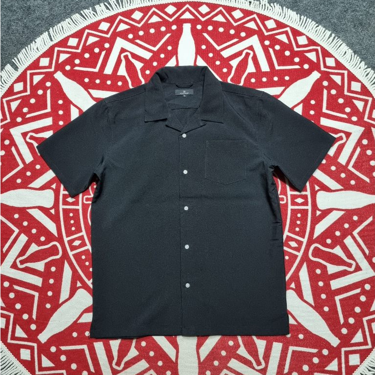mono mart open collar kemeja lengan pendek