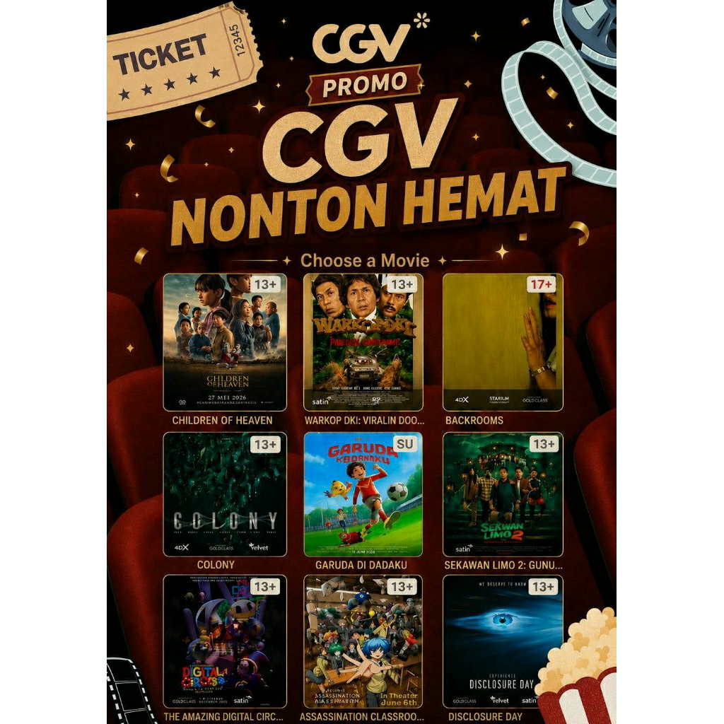 PROMO TIKET BIOSKOP SPESIAL JUMAT BERKAH