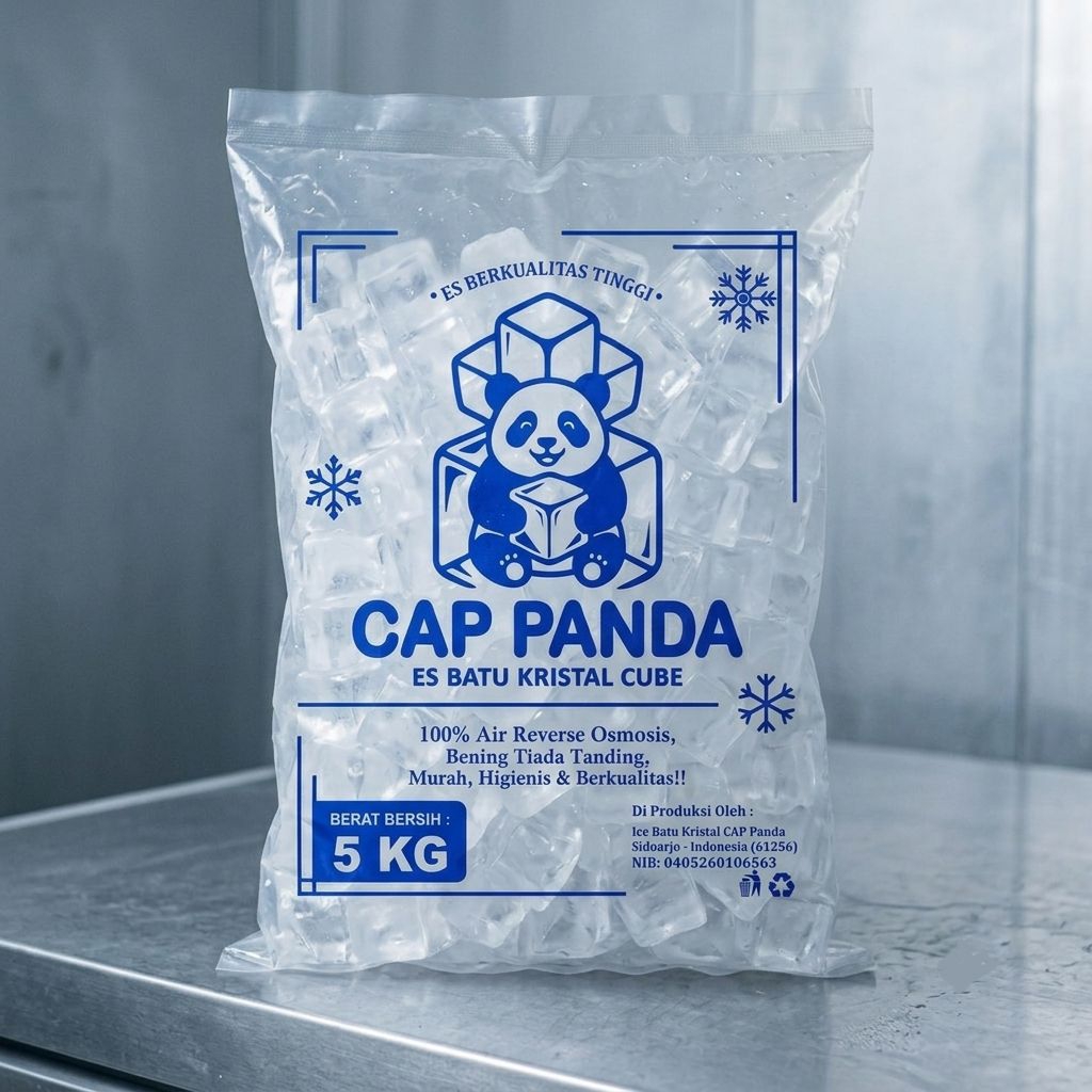 Es Batu Kristal Cube CAP Panda 5kg (hanya instan)
