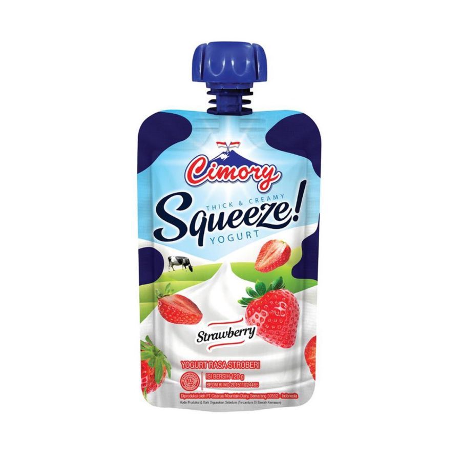 CIMORY SQUEEZE STRAWBERRY 120GR