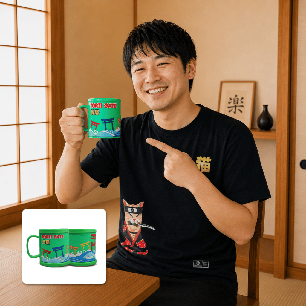 Tokyo Daily Mug | Mug Rubber Timbul Jepang | Gelas Karakter Jepang | Japanese Souvenir Mug