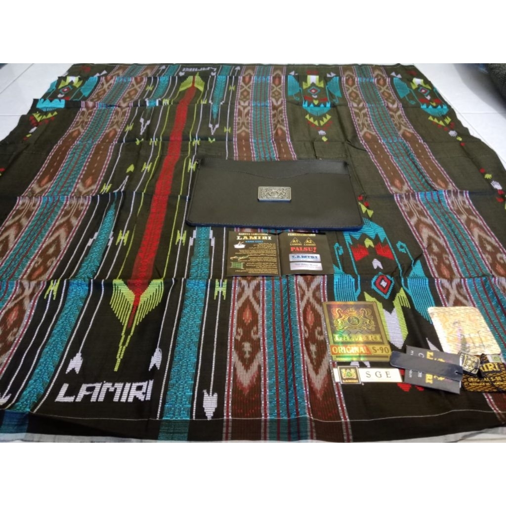 SARUNG LAMIRI ORIGINAL TIPE SGE SGC SGI GOLD BENANG DOBLE 420 FULL SUTRA LENGKAP TAS HOLOGRAM BESI