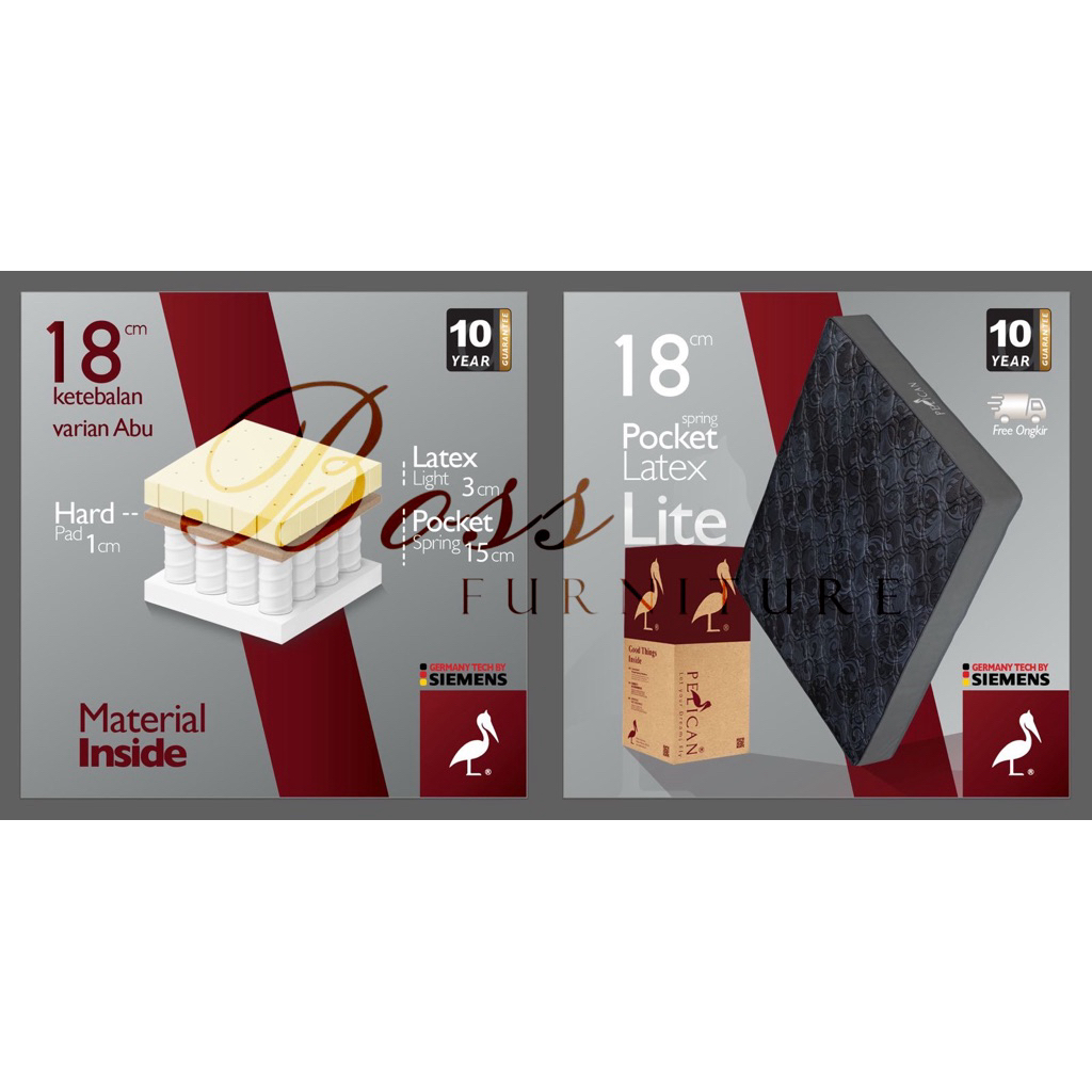 Kasur Springbed Mattrass In The Box Mr. Coil Pocket Lite Pocket Spring PROMO