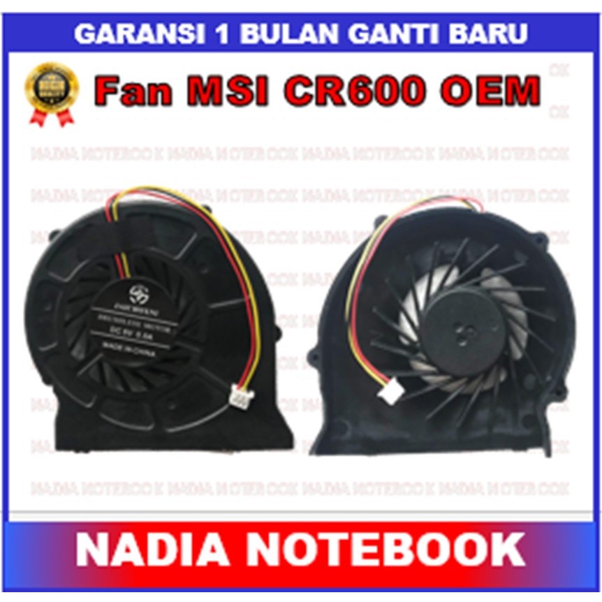 Kipas Cooling Fan MSI CR600 CR420 CR420MX CX600 CX605 CX620 CX620MX CX623 CX420 EX630 EX623 EX625