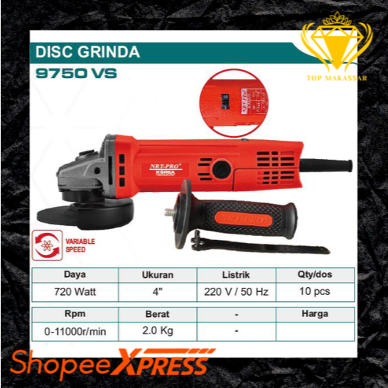 NRT PRO GERINDA 9750 VS VARIABLE SPEED