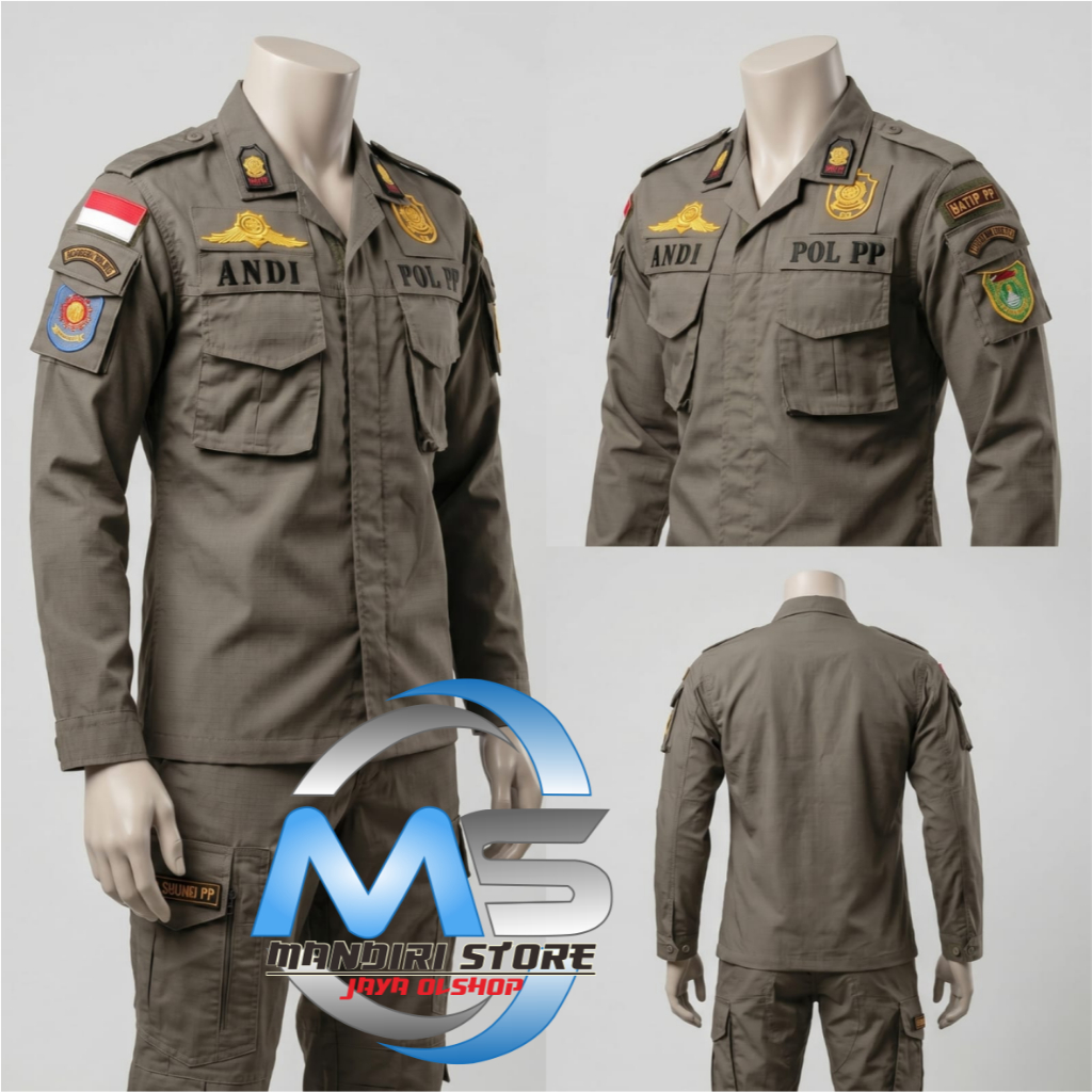 seragam pdl tactical pol pp terbaru/baju seragam pol pp custom nama dan logo daerah