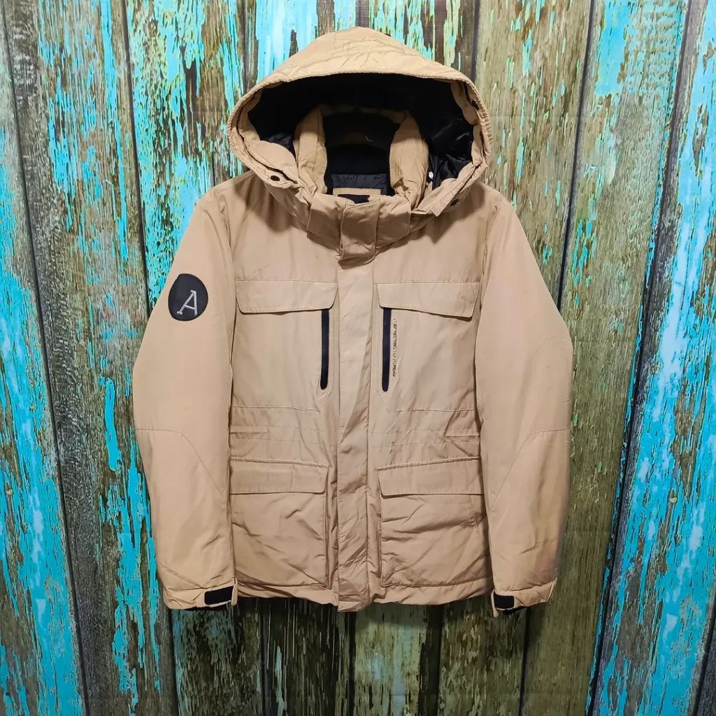 jaket bulu angsa ANDEW tebal hangat size L gunung bagus anti angin