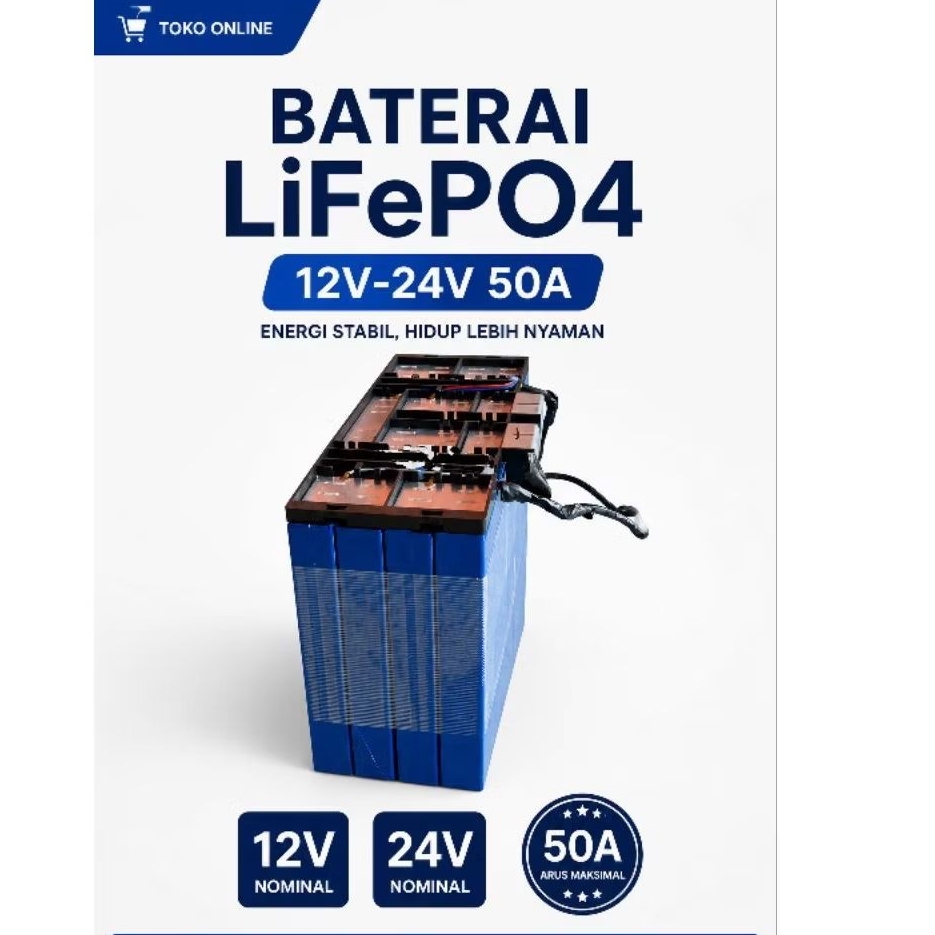Baterai Lifepo4 12V&24V 50Ah
